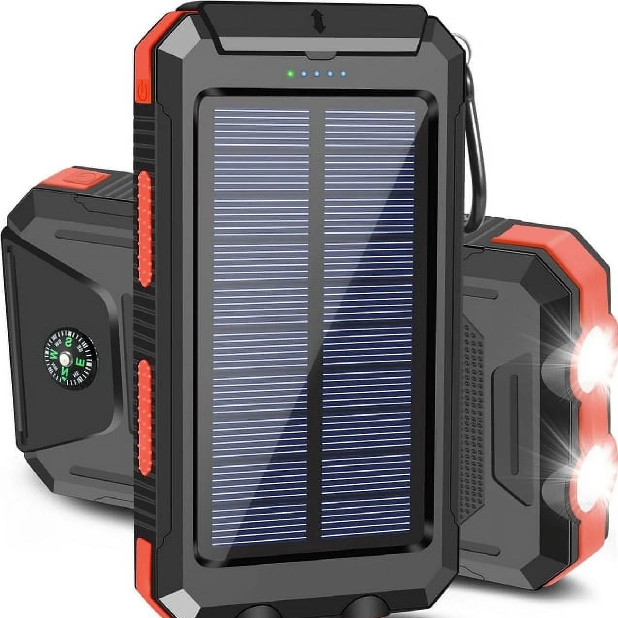 SOLPOWBEN S1008D Solar Charger for Cell Phone 20000mAh, Portable Solar Power Bank with Dual 5V USB Ports