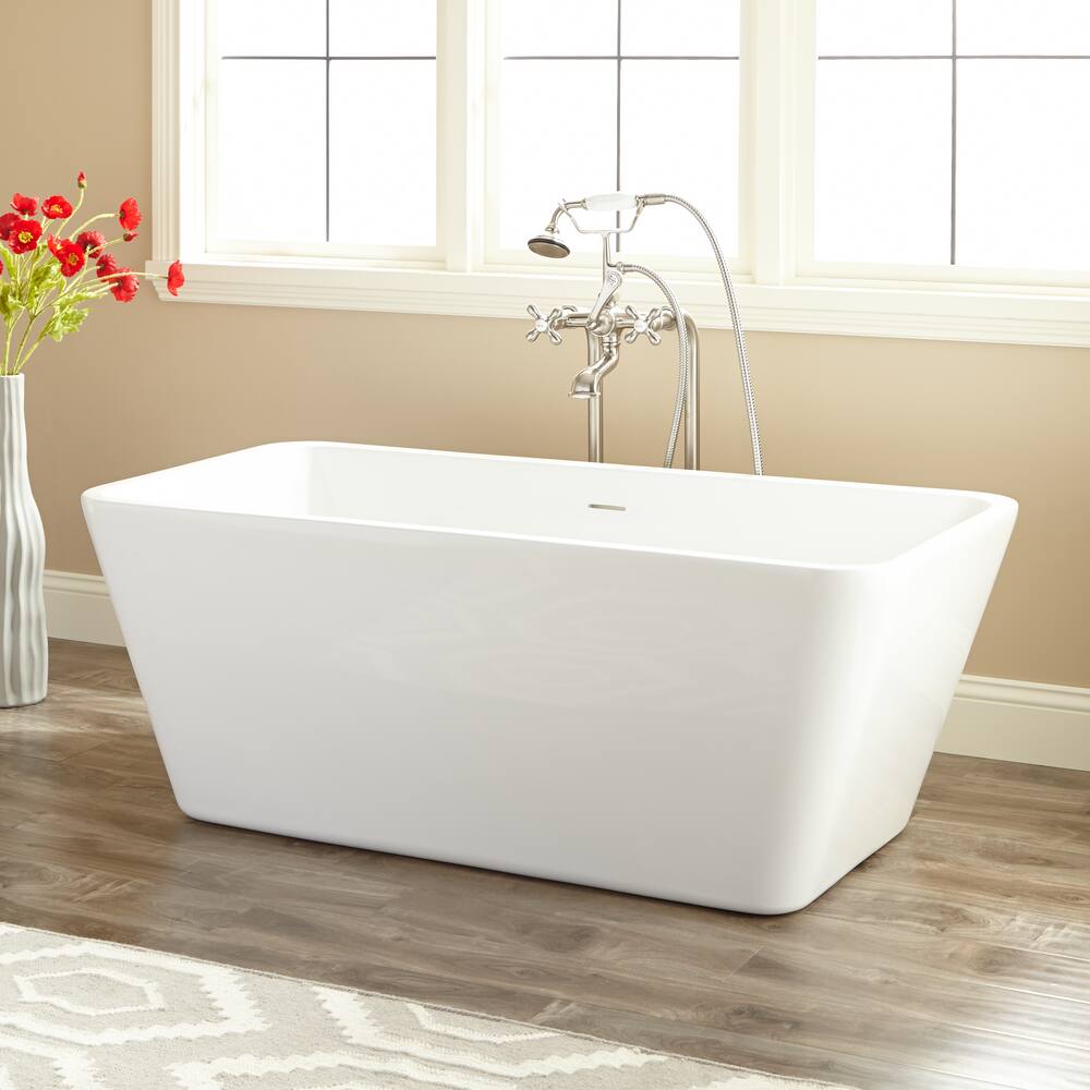 Signature Hardware 480871 Baxter 53 Acrylic Free Standing Soaking Tub