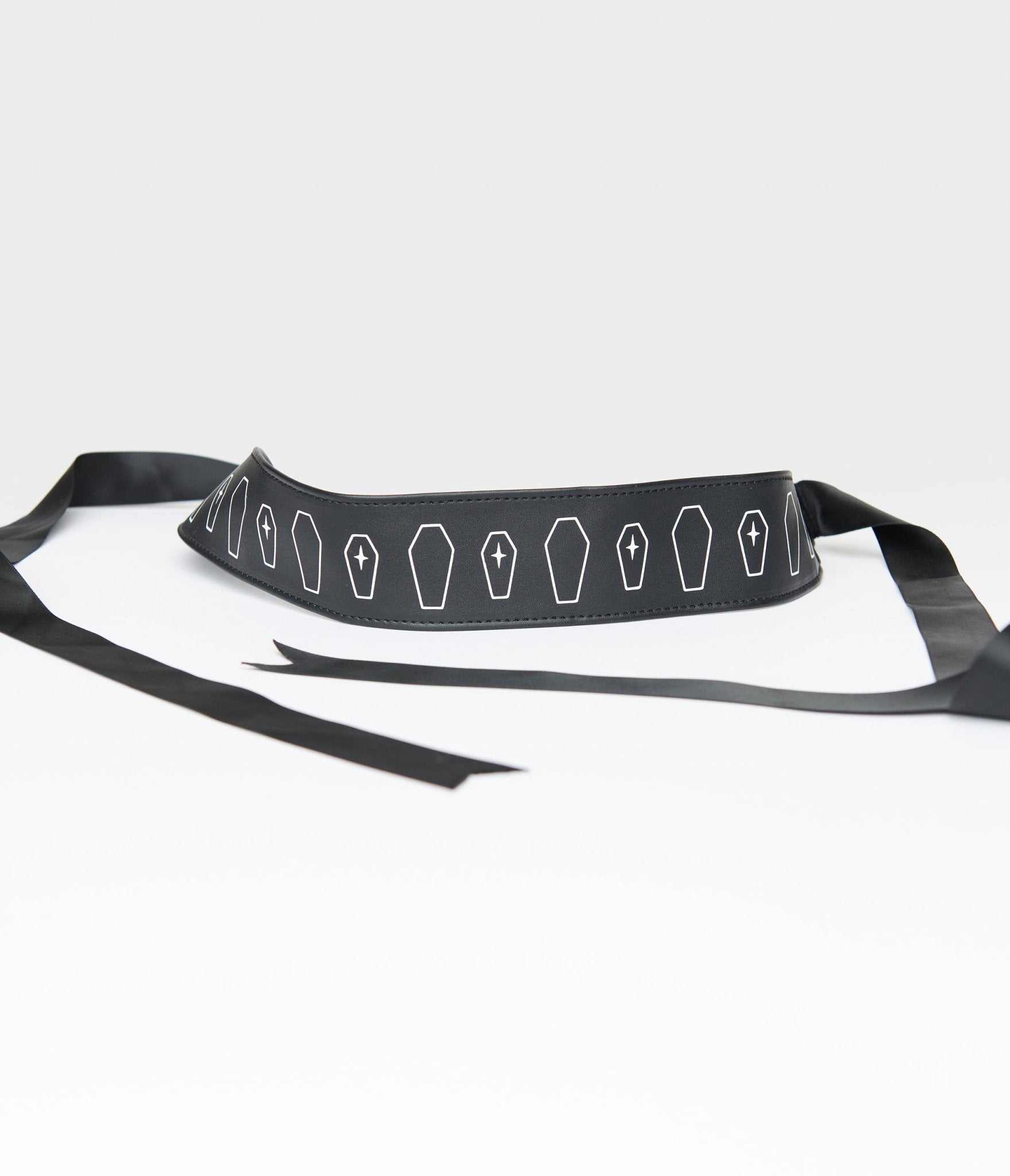 Witchwood Bags Black & White Coffins Leatherette Belt