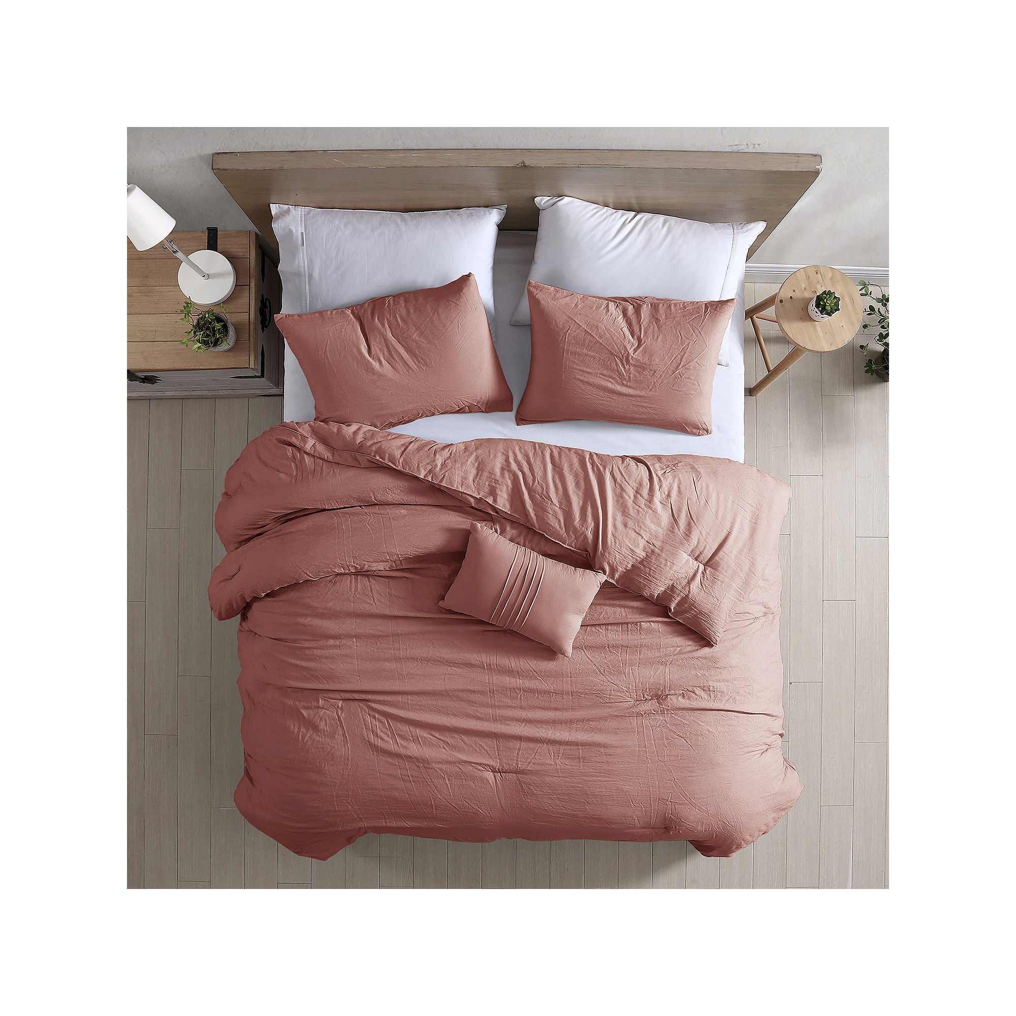 Modern Threads Beck 4-Pc. Midweight Comforter Set 3MLTICSE-BCK-KG - DARK ROSE ONE SIZE