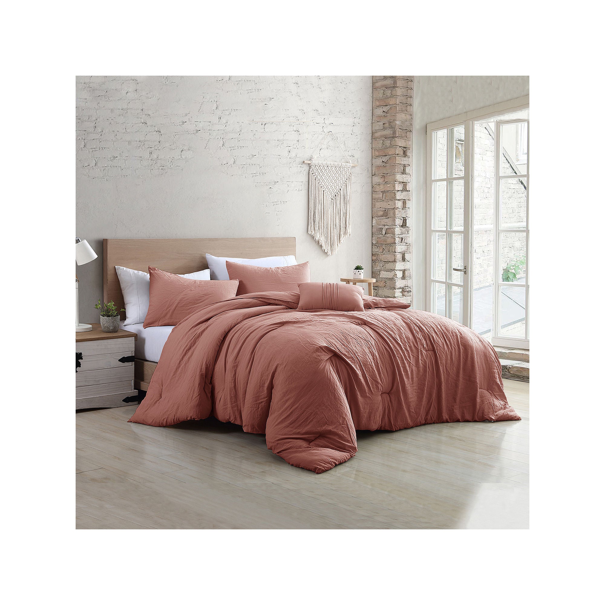 Modern Threads Beck 4-Pc. Midweight Comforter Set 3MLTICSE-BCK-KG - DARK ROSE ONE SIZE