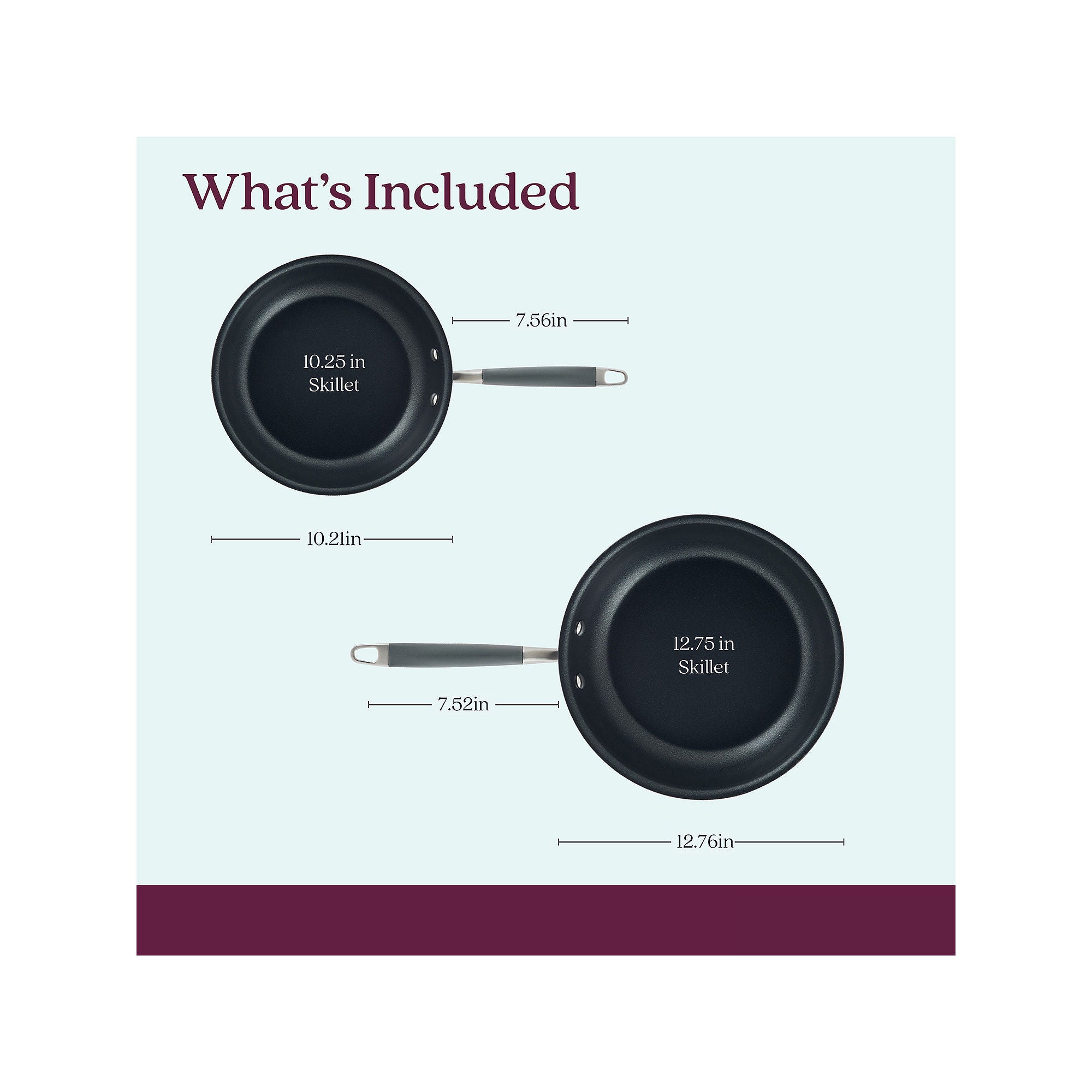 Anolon Advanced Home Hard Anodized 2-Pc. Skillet - MOONSTONE ONE SIZE