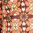 Unique Vintage 1970s Orange & Brown Mosaic Blouse