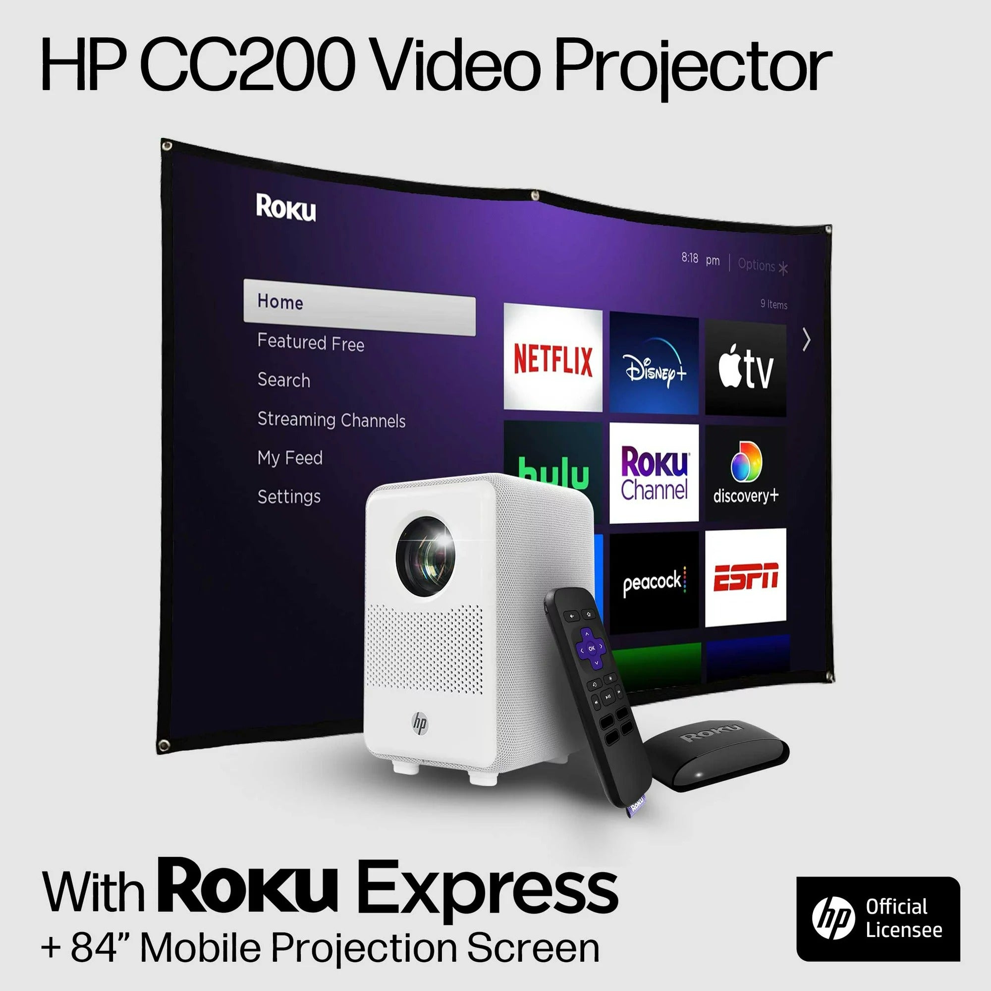 HP 80 Class FHD (1080P) LED Projector (CC200)