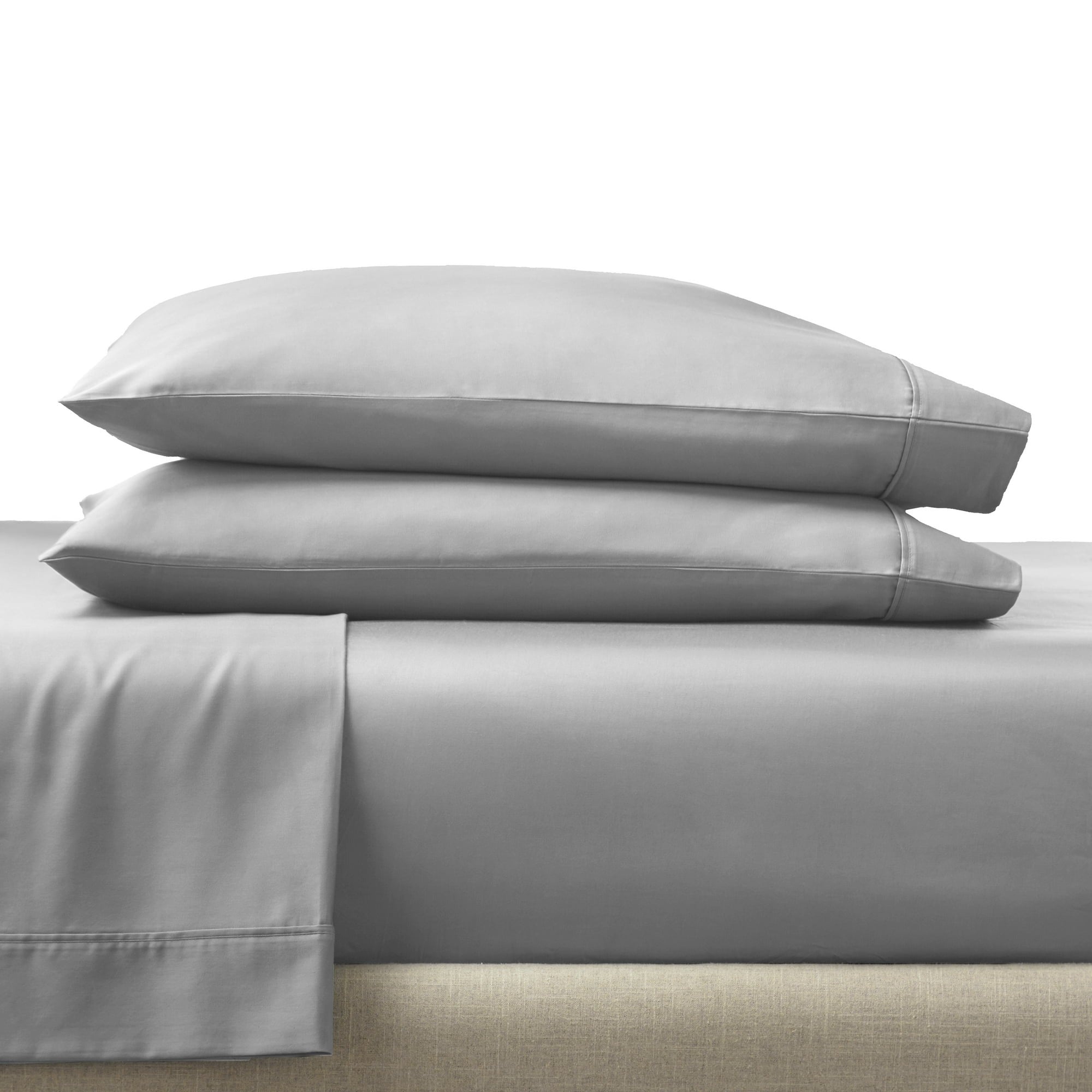 Better Homes & Gardens BH8428037908-98 4 Piece 300 TC Sateen Bed Sheet Set, Full Soft Silver