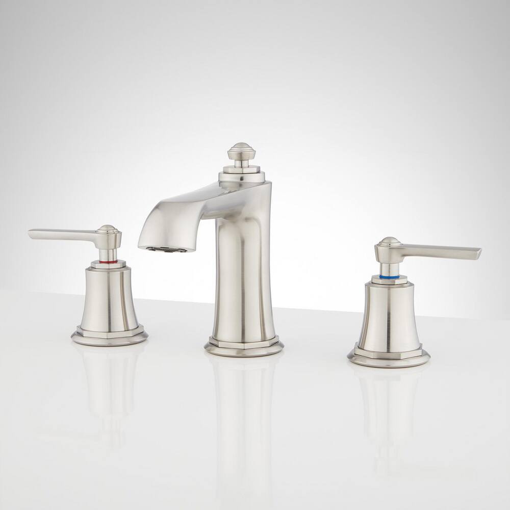 Boulton Widespread Bathroom Faucet - Overflow - Brushed Nickel