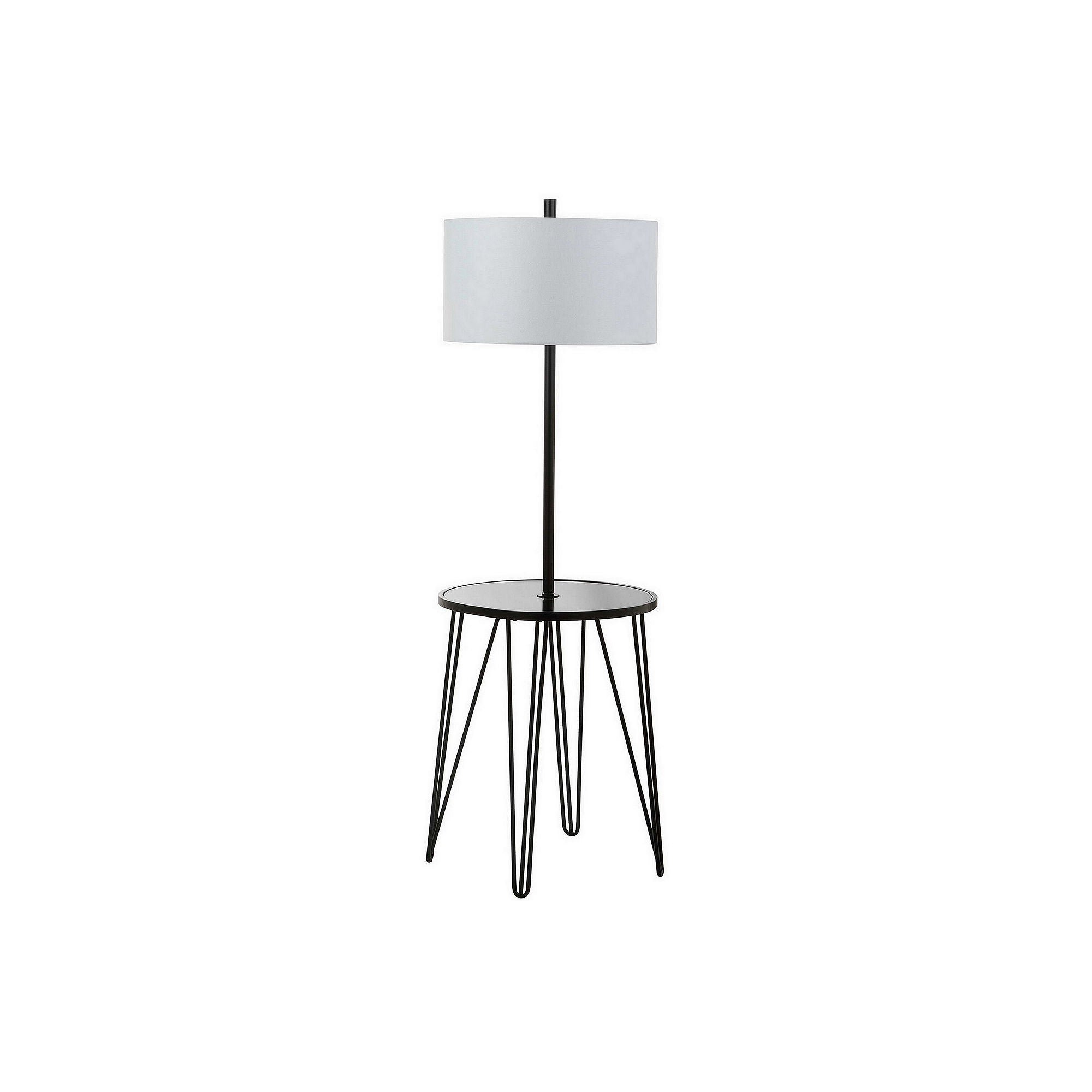 Safavieh Ciro 58 In High Floor Lamp Side Table - BLACK ONE SIZE