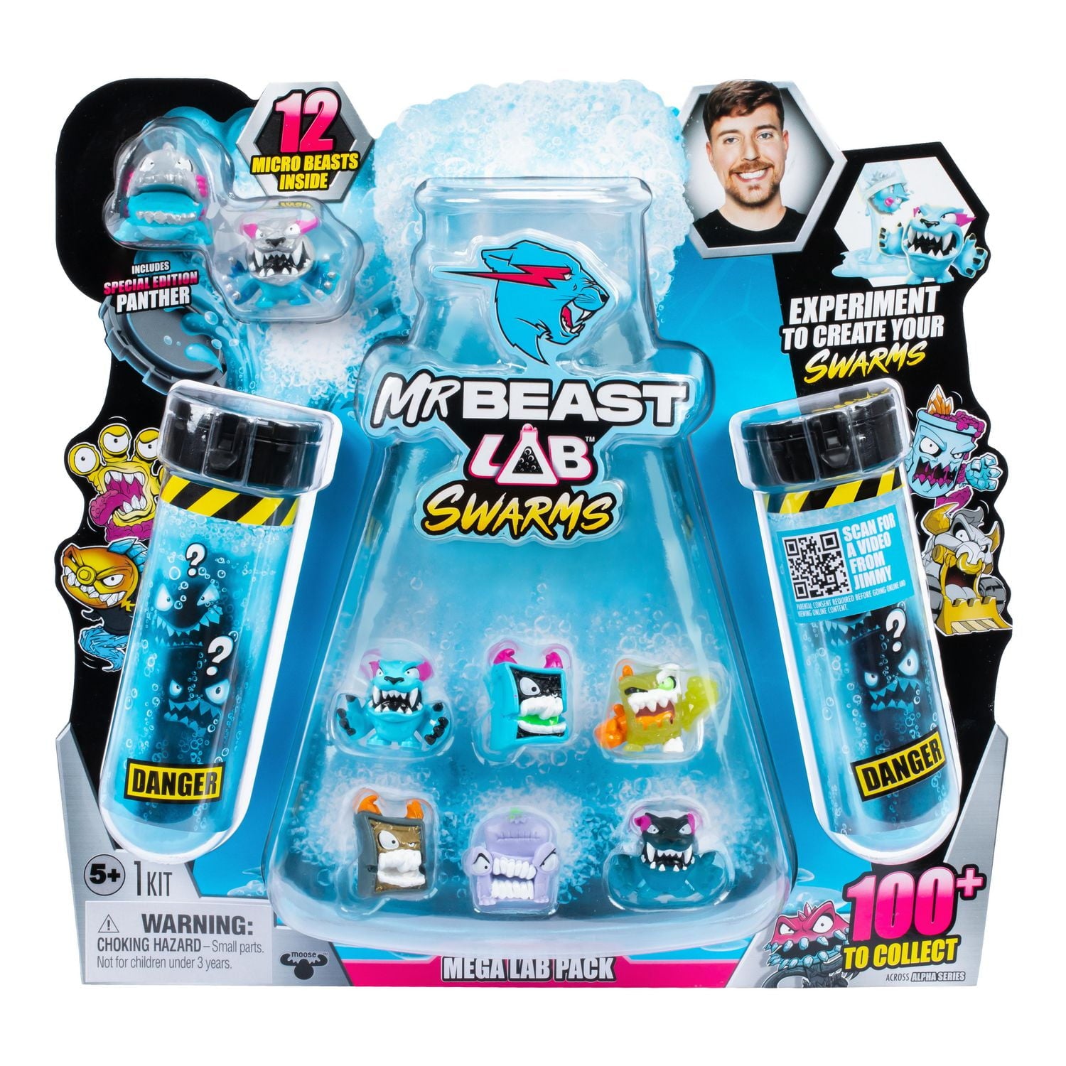 MrBeast Lab 24715 Mega Lab Pack, 12 Swarms Inside, Experiment to Mutate Your Swarms, Mix, Shake, Create