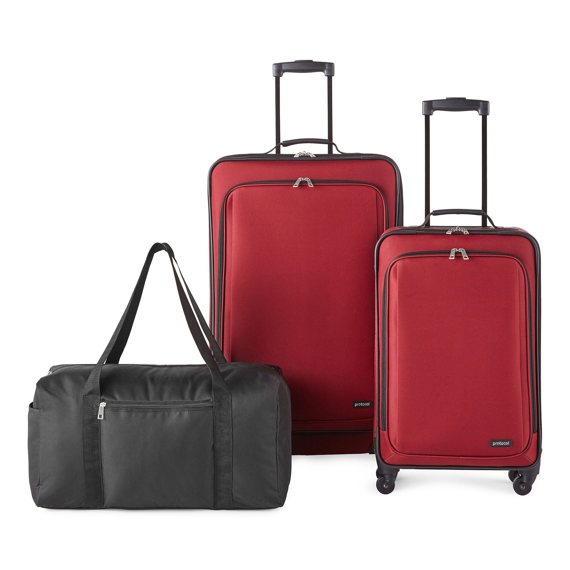 Protocol Teton Softside 3-Pc. Luggage Set - CABERNET RED ONE SIZE