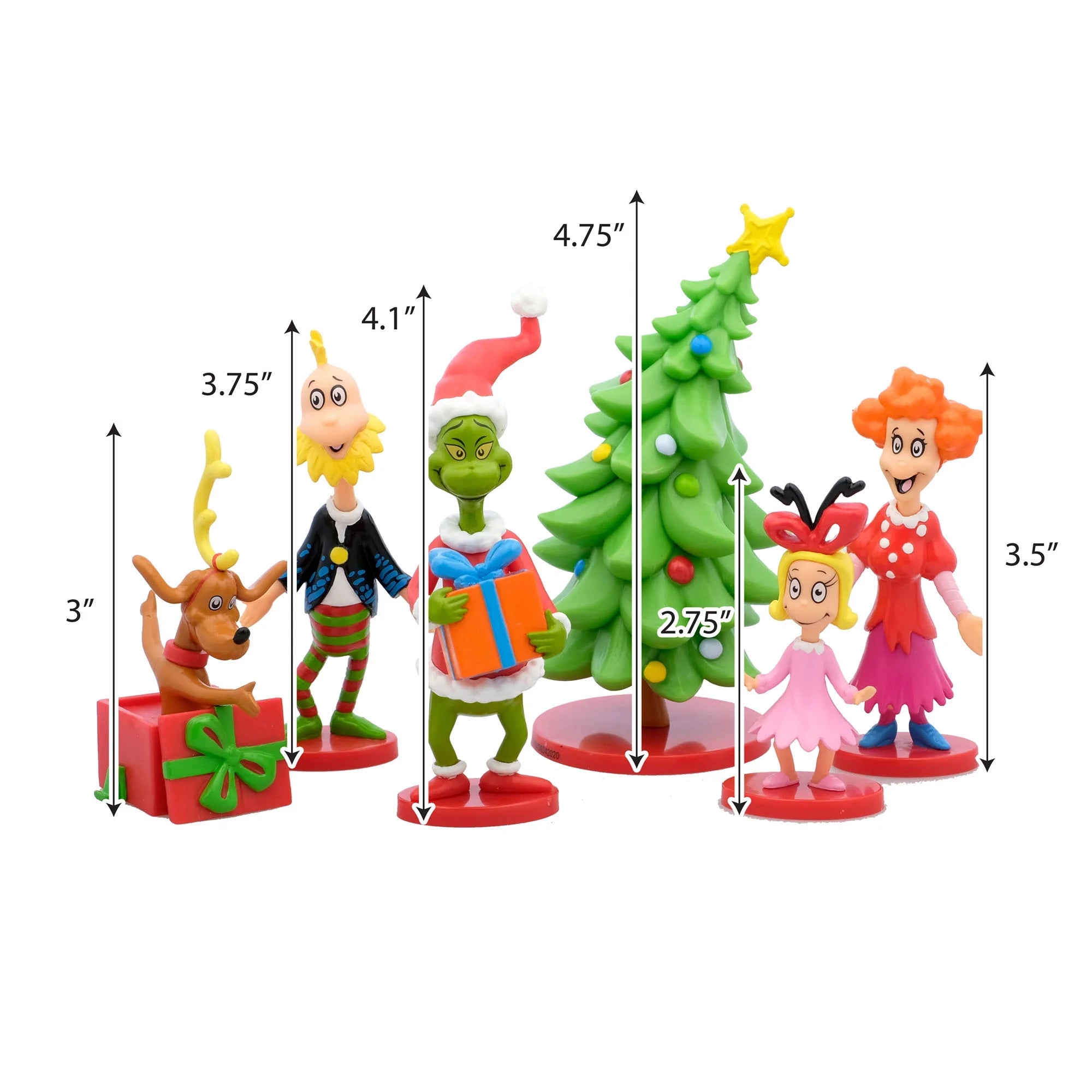 Ruz Grinch24 Dr. Seuss The Grinch Who Stole Christmas 6 Piece Figurine Set