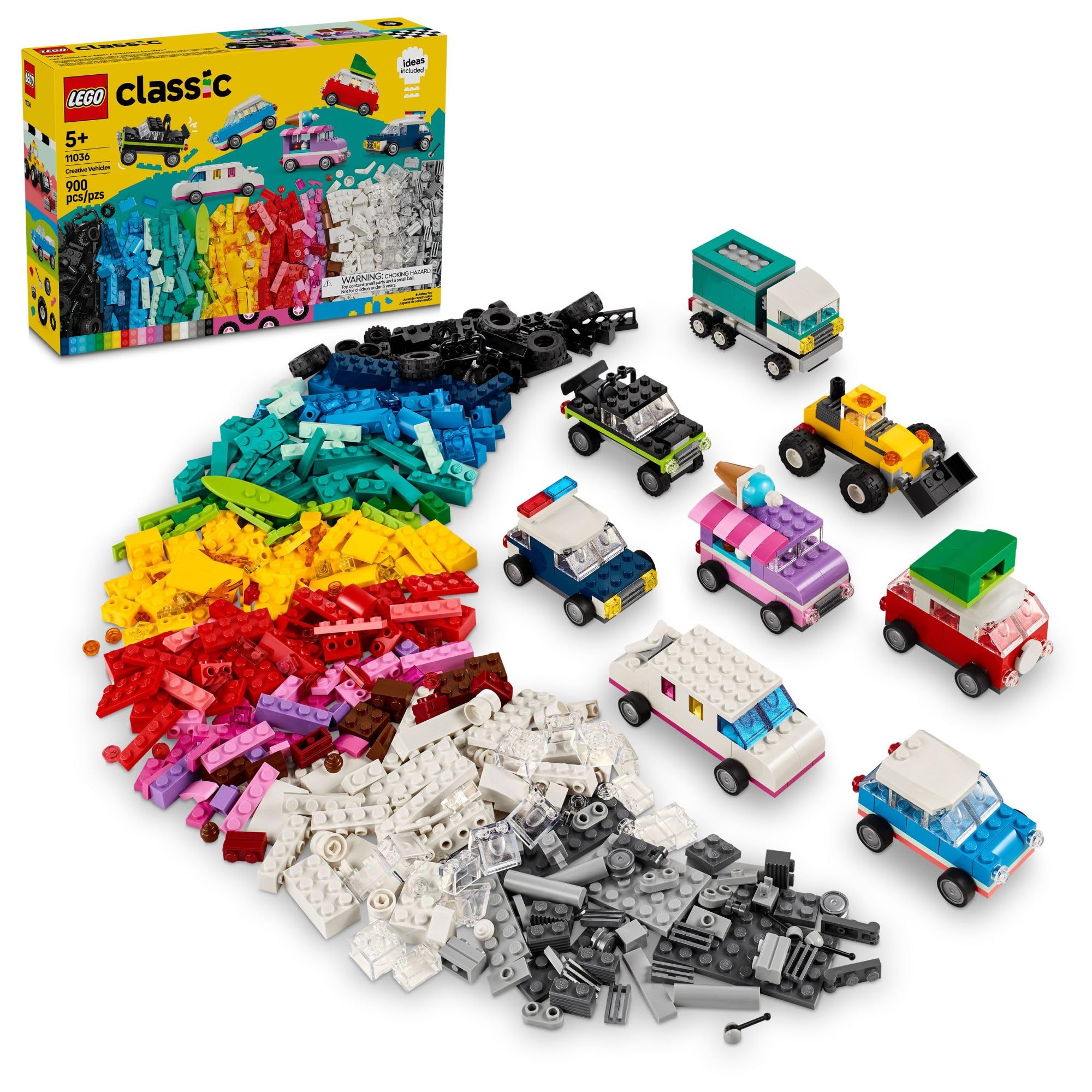 LEGO 6470355 Classic Creative Vehicles, Colorful Construction Brick Building Kit with Ice Cream Truck