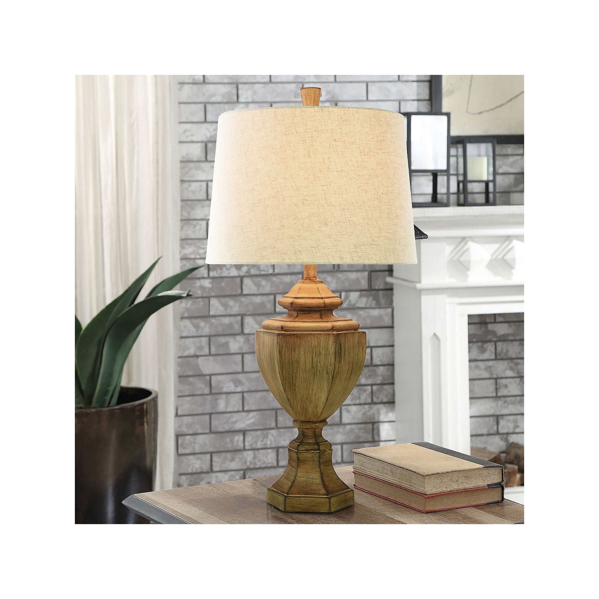 Collective Design By Stylecraft Wood Tone Table Lamp TL332569JCDS - MEDIUM WOOD TONE ONE SIZE