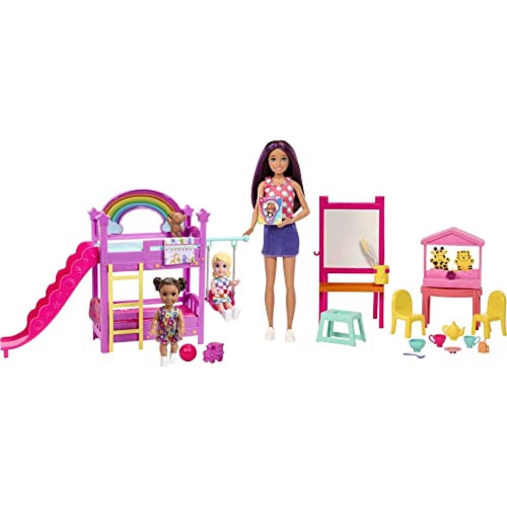 Barbie HND18 Skipper Babysitters Daycare Playset with 3 Dolls