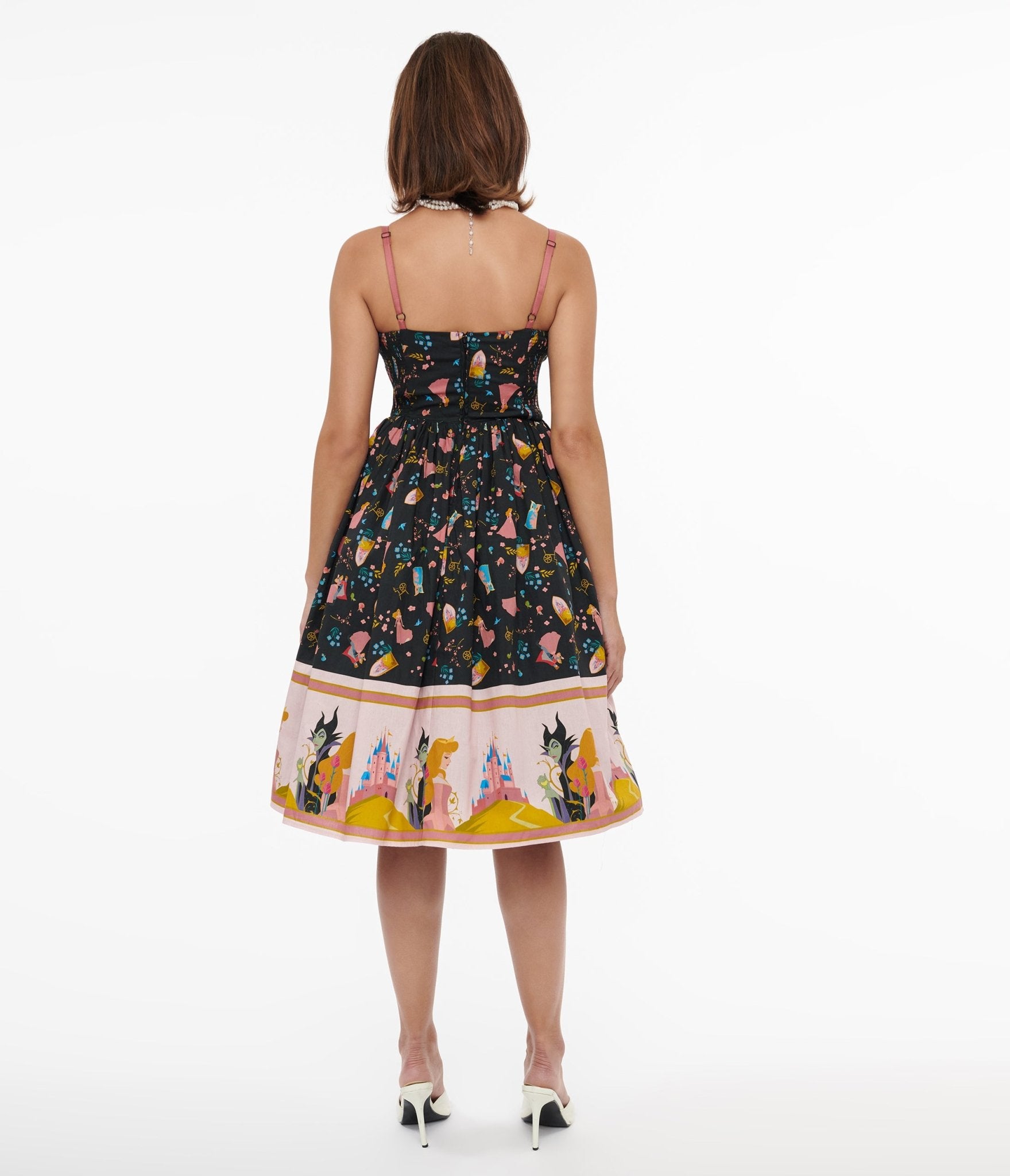 Disney Princess collection by Unique Vintage Sleeping Beauty Print Swing Dress