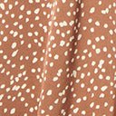 Brown & Cream Abstract Spots Fit & Flare Dress