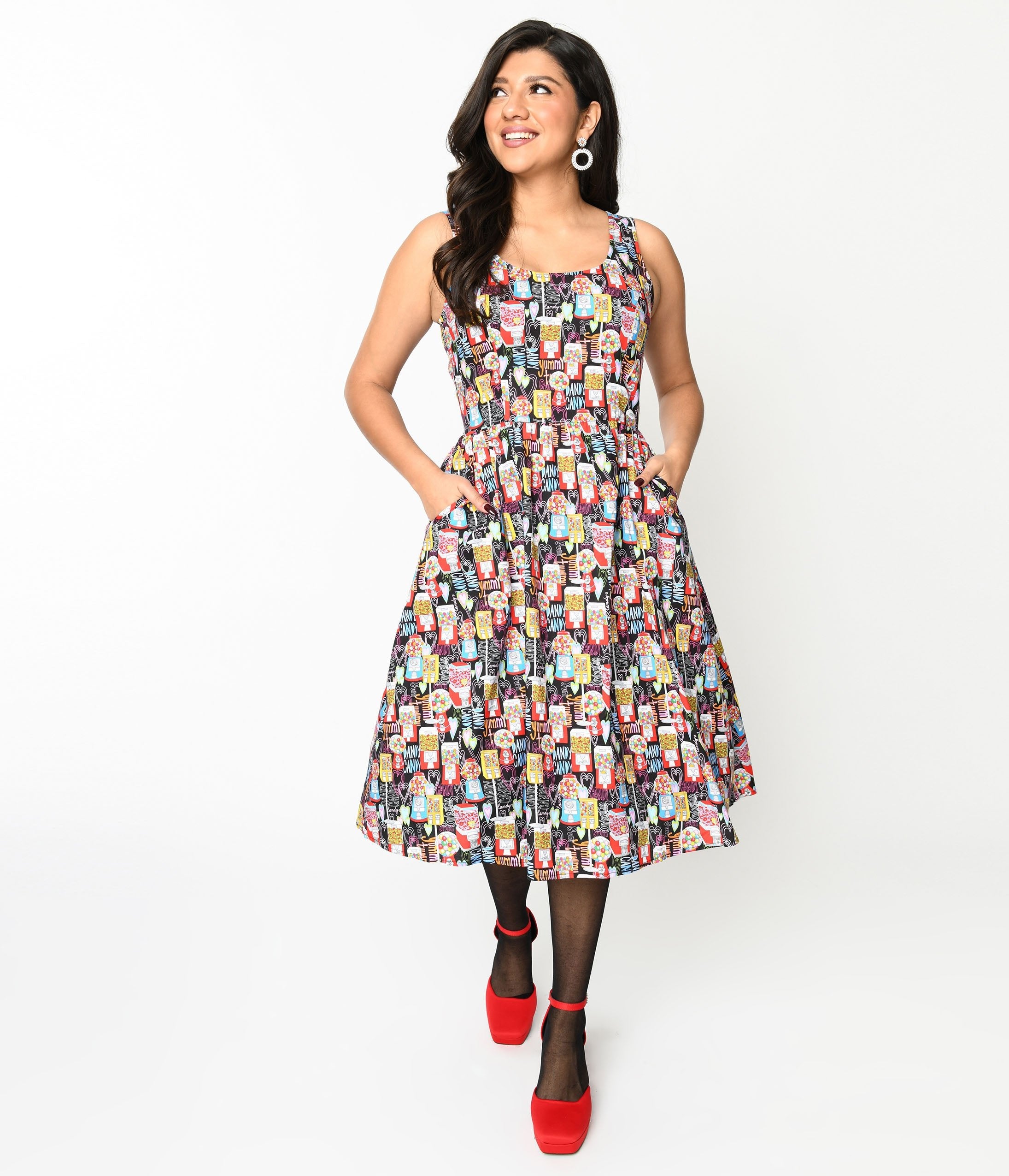 Retrolicious Black Gumball Machine Swing Dress