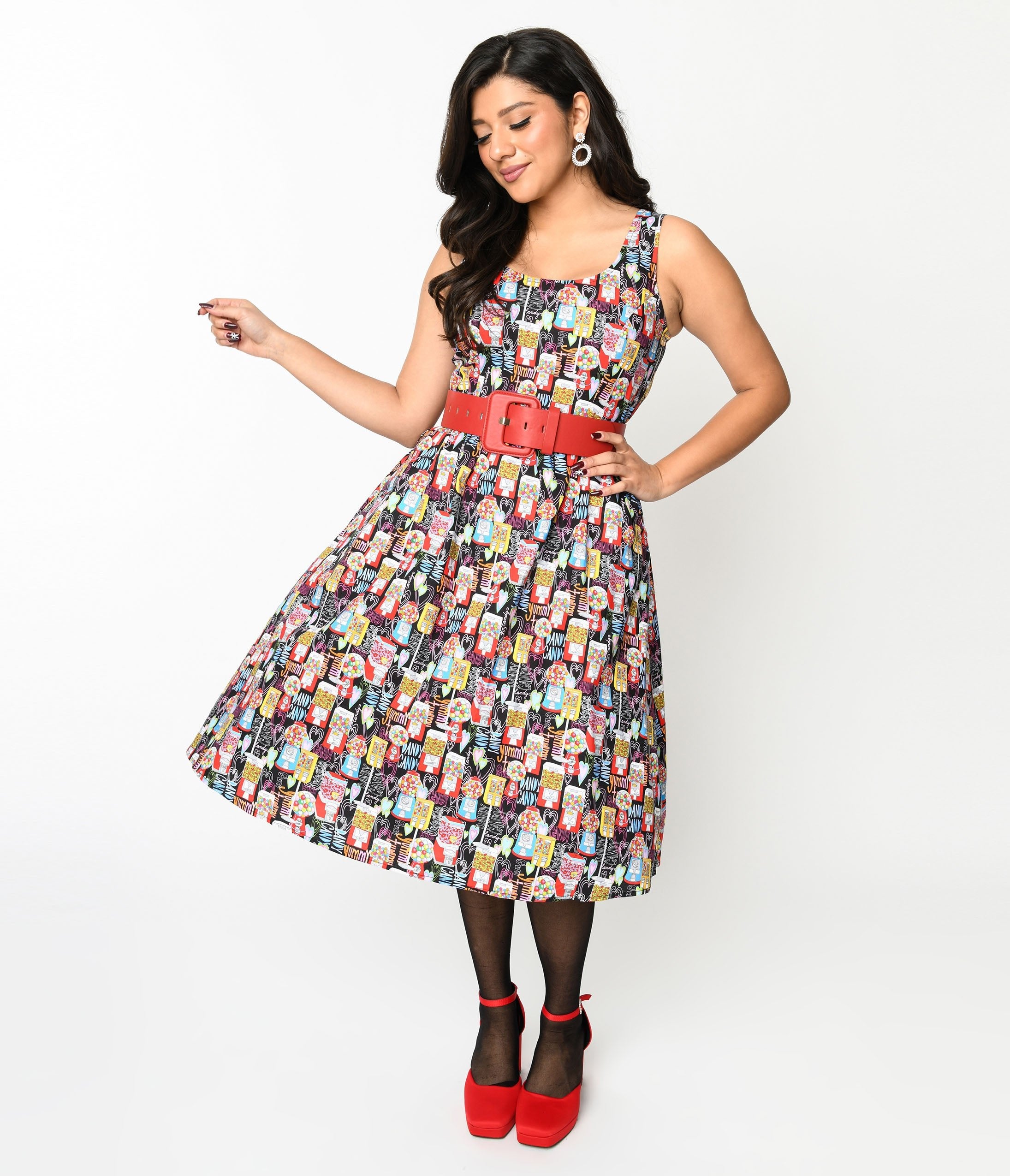 Retrolicious Black Gumball Machine Swing Dress