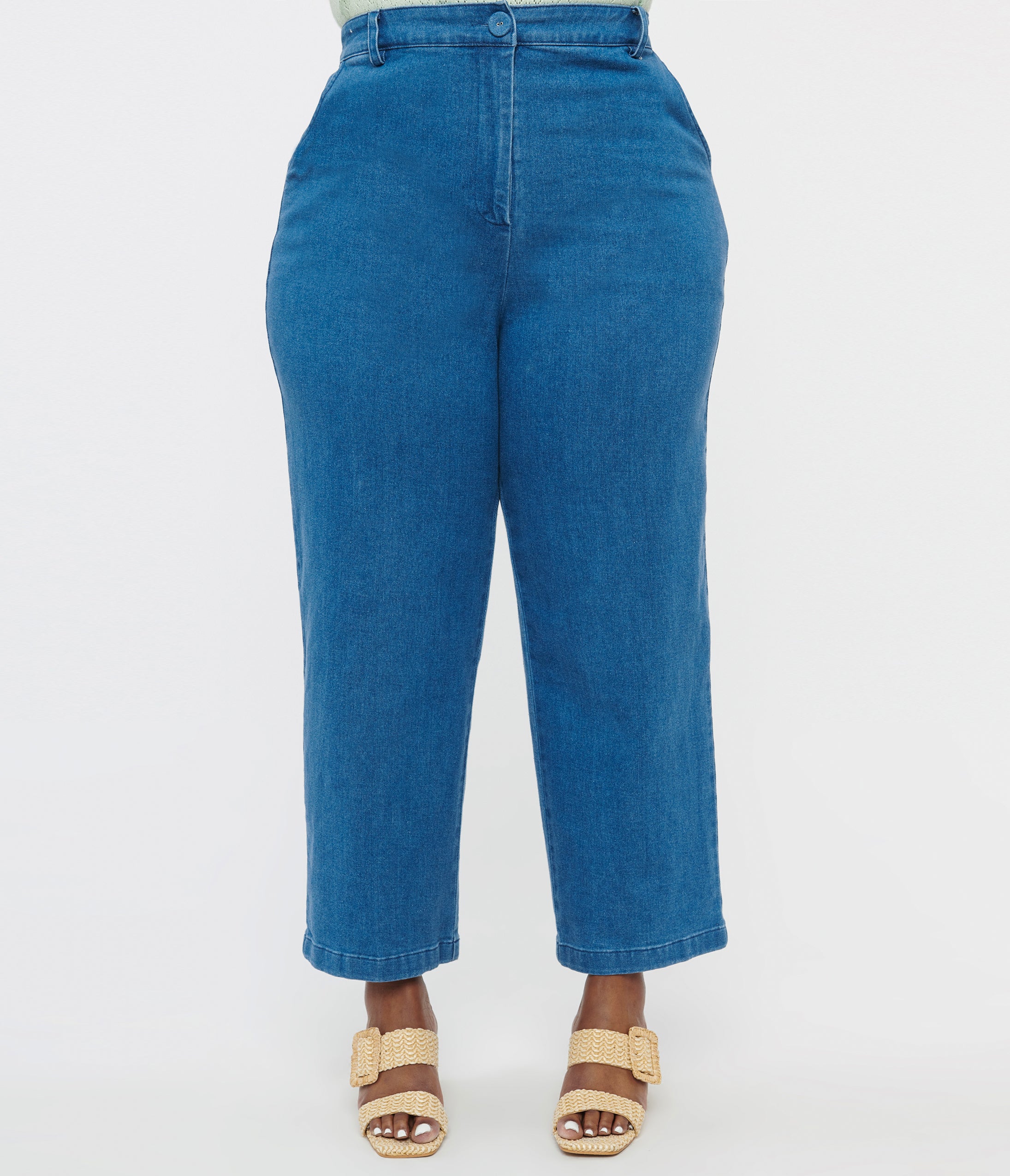 Plus Size Light Wash Denim Jeans