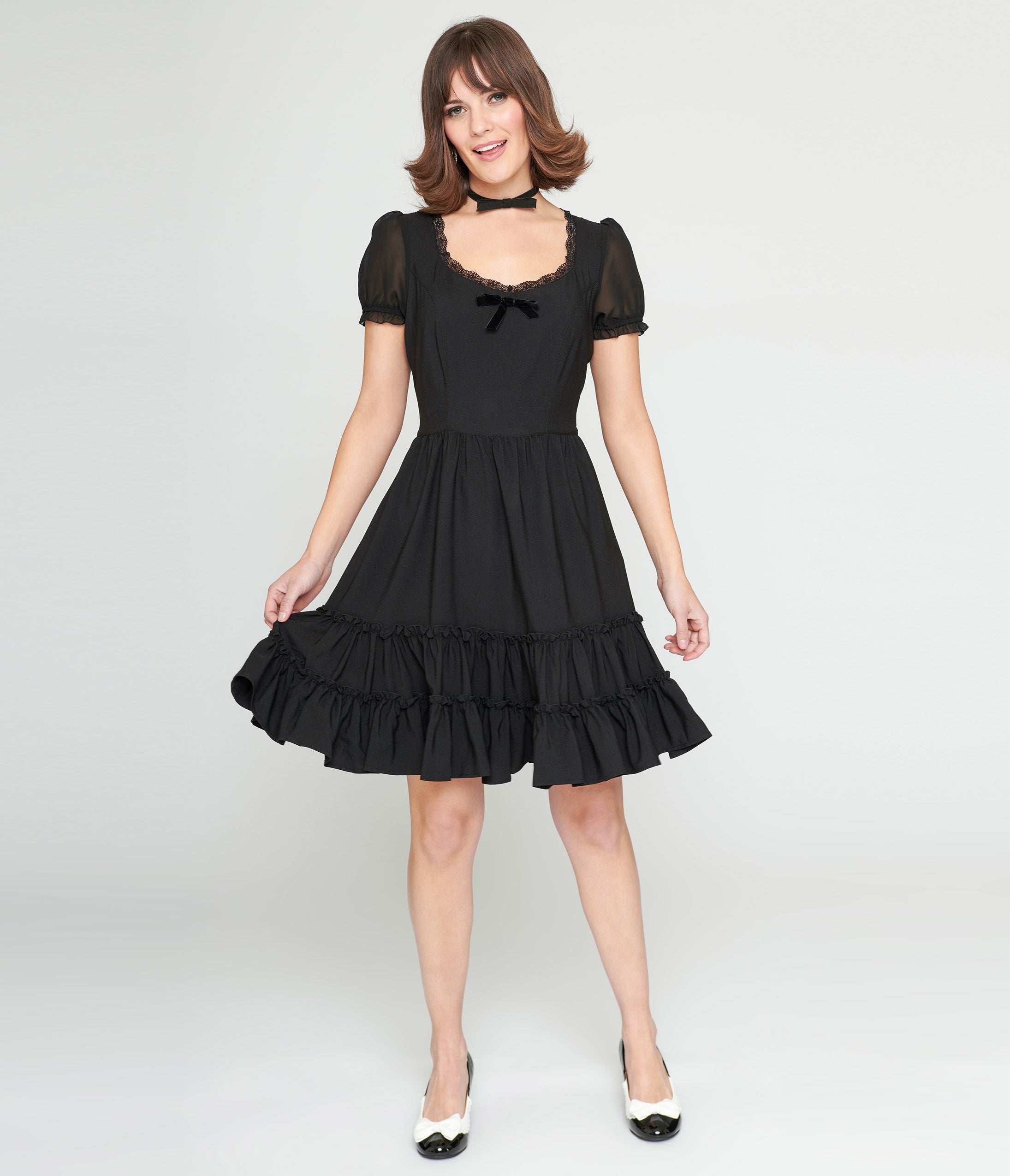 Hell Bunny Black Annette Mini Dress