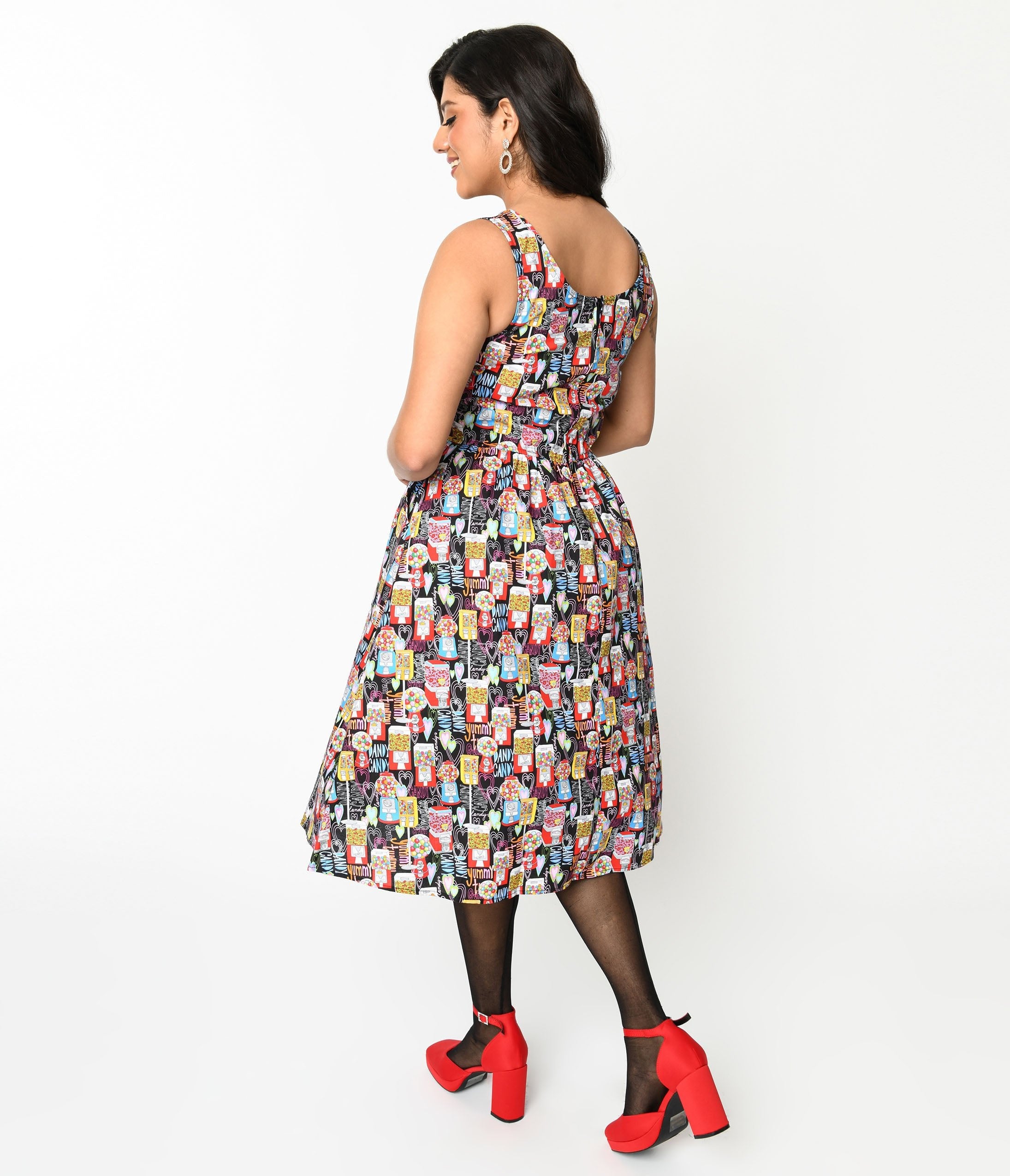 Retrolicious Black Gumball Machine Swing Dress